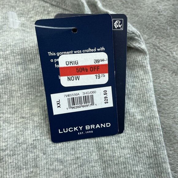 Lucky Brand womens Gray Tank Top XXL Cotton Blend Sleeveless Casual NWT 3597 - Picture 5 of 9